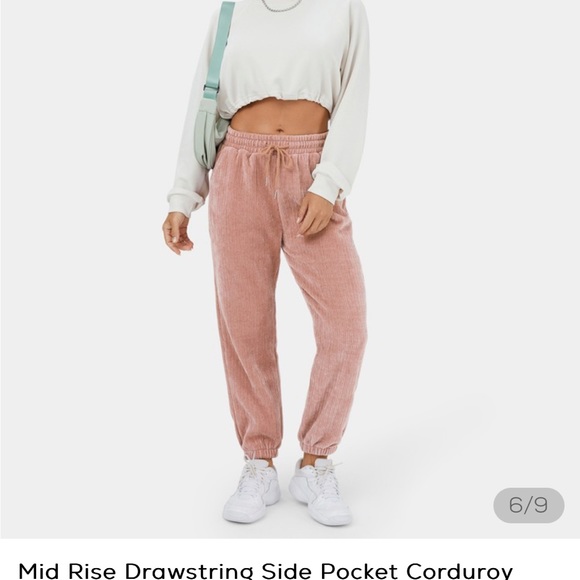 Halara pink corduroy joggers - Picture 3 of 8